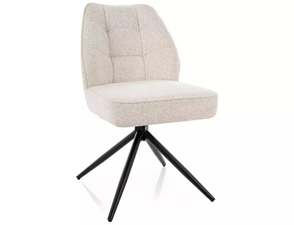 MOBILA - Scaun JOHN RAVEN – 51x47x83 cm, bej deschis 22 / negru mat