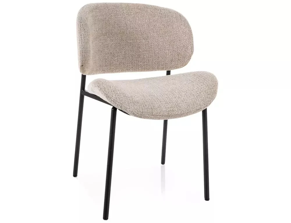 MOBILA - Scaun KISO NOELLE – 52x59x81 cm,  bej / negru mat