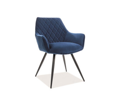 Scaune - Scaun Linea Velvet Albastru – l43 x A43 x H82 cm