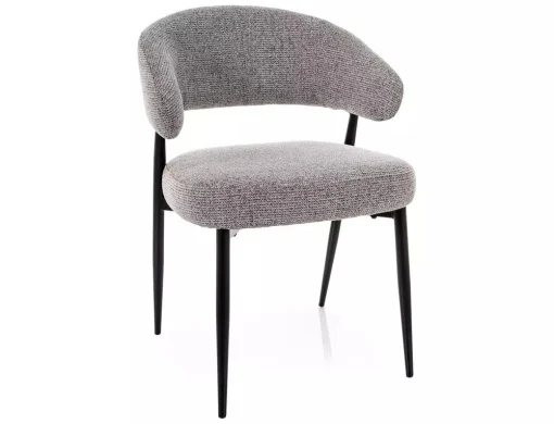 MOBILA - Scaun LUCIO NOELLE – 48x55x80 cm, gri 09 / negru mat