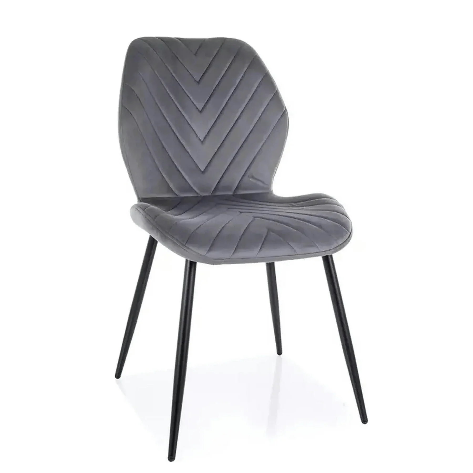 Scaune - Scaun MIKE – 48x41x86 cm, gri Bluvel 14 / negru, stofă catifelată / metal