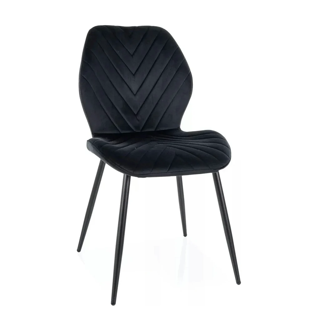 Scaune - Scaun MIKE – 48x56x86 cm, negru Bluvel 19 / negru, stofă catifelată / metal