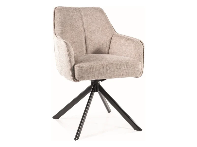 MOBILA - Scaun NOTTI BREGO – 55x45x83 cm, bej deschis / negru