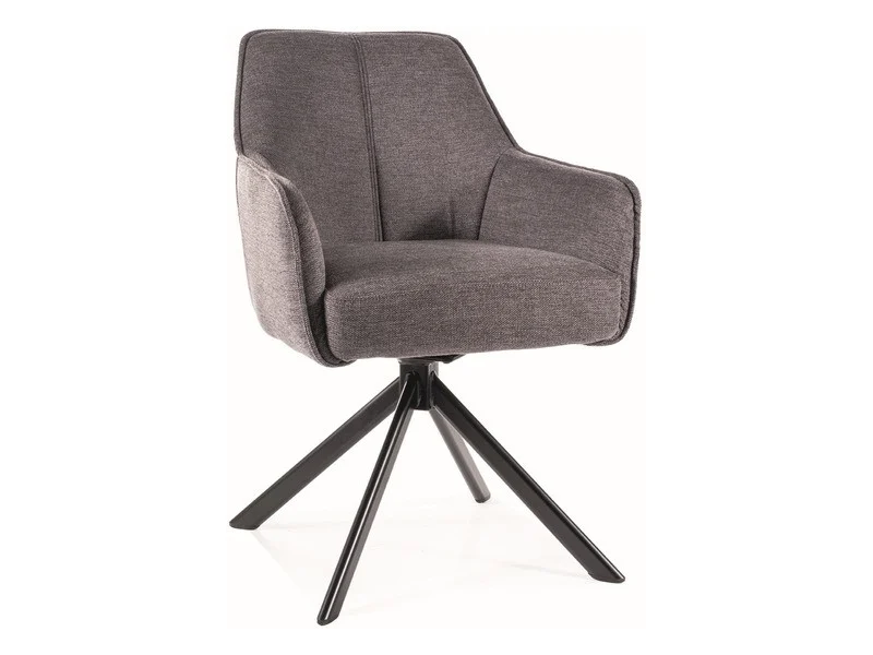 MOBILA - Scaun NOTTI BREGO – 55x45x83 cm, gri inchis/negru