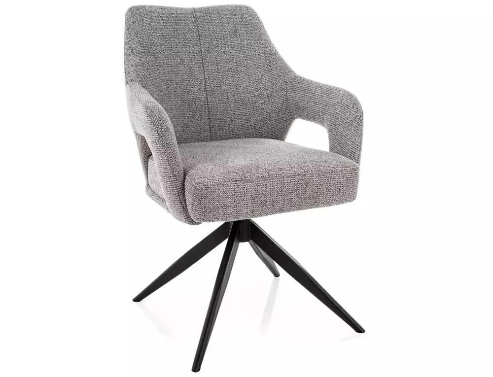 MOBILA - Scaun OLSEN NOELLE – 48x59x86 cm, gri / negru mat