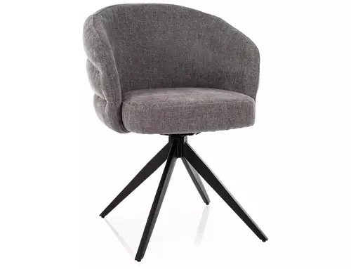 MOBILA - Scaun  ORES – 53x62x83 cm, gri / negru mat