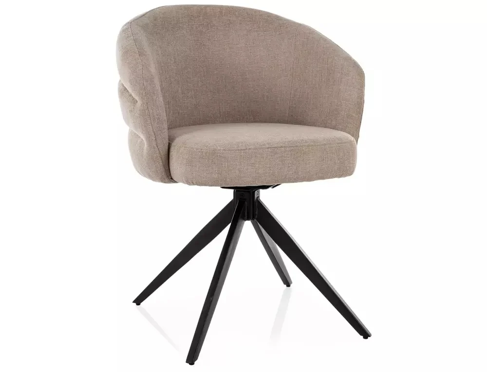 MOBILA - Scaun ORES – 53x62x83 cm, bej / negru mat