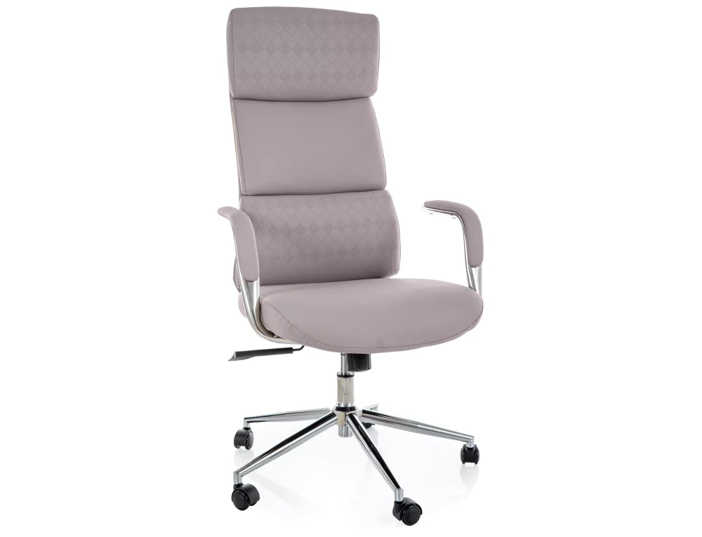 Scaune de bar - Scaun Q-03 – H119-127xL65xA71 cm, gri / argintiu, piele ecologică / metal