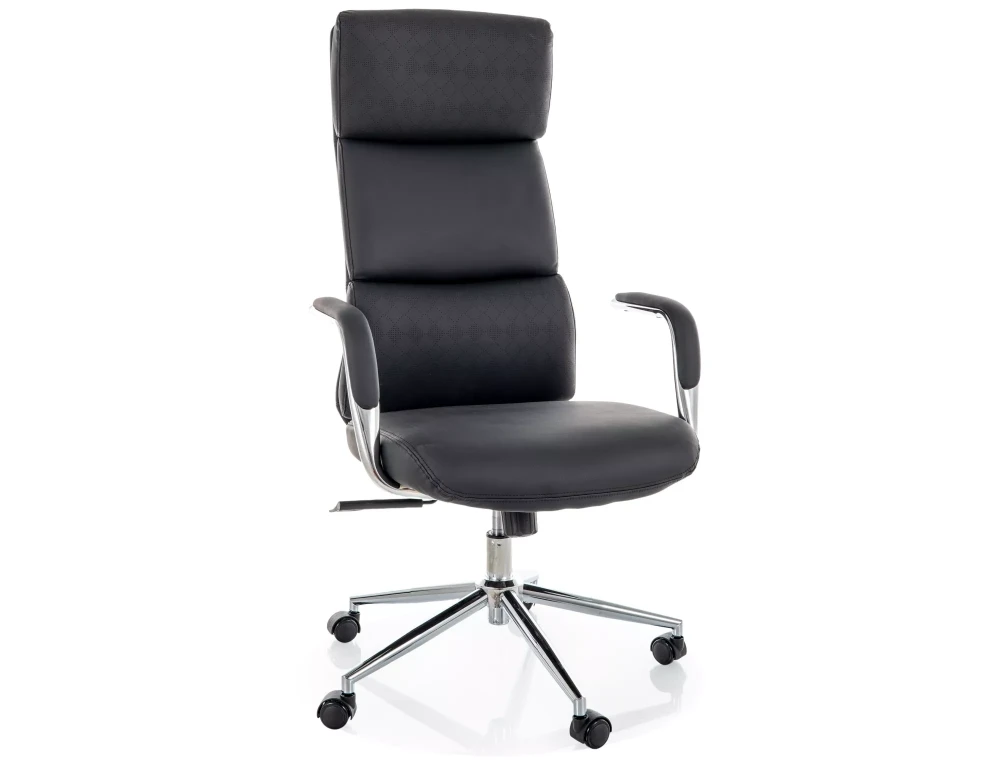 Scaune de bar - Scaun Q-03 – H119-127xL65xA71 cm, negru / argintiu, piele ecologică / metal