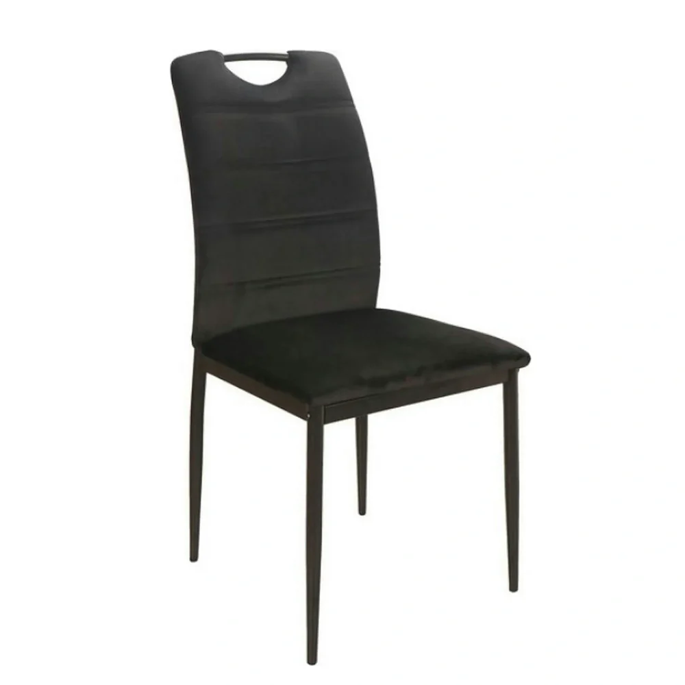 Scaune - Scaun RIP – 44x38x92 cm, negru, stofă catifelată / metal