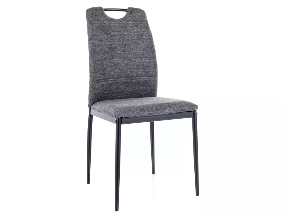 Scaune - Scaun RIP – 44x38x92 cm, gri închis / negru, stofă clasică / metal