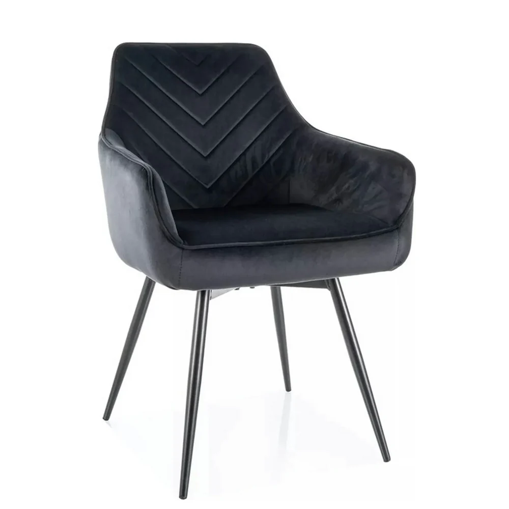 Scaune - Scaun SERVIO – 55x58x88 cm, negru Bluvel 19 / negru