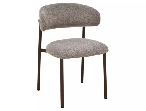 MOBILA - Scaun tapițat Elton II 253 - 56x46x80 cm , cappuccino/nuc