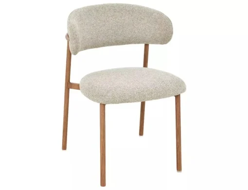 MOBILA - Scaun tapițat Elton II 253 - 56x46x80 cm , bej/stejar
