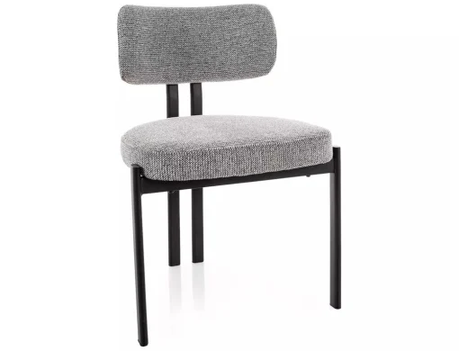 MOBILA - Scaun tapitat Misaki 254 gri/negru mat - H81 cm