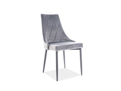Scaune - Scaun TRIX B VELVET Gri- l46xA50xH90 cm