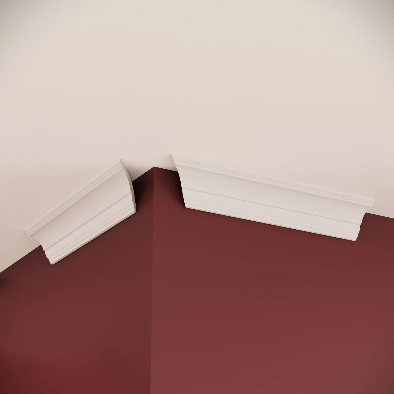 Cornise Tavan - Set colț exterior MANAVI C7 – 2 bucăți de 1 m, pretăiate la 45°