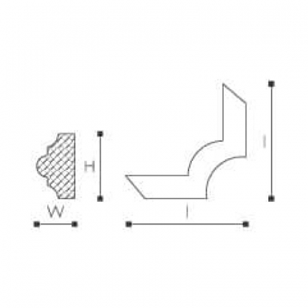 Set coltar decorativ accesoriu Z103 pentru profil Z10 4 buc. [1]
