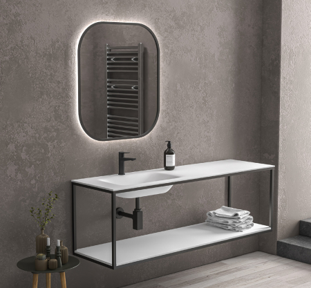 Mobilier baie - Set de baie NEW SOSPENSO 155 NERO OPACO