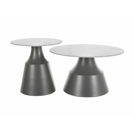 Mese - Set masa ITAKA 50x50 cm / 70x40 cm - Ceramica Alb/Gri
