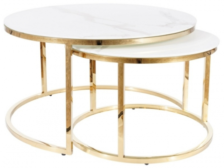 Set mese de cafea Muse Marmura/Gold