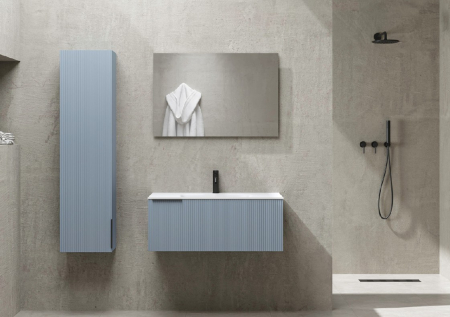 DOTARI BAIE - Set mobilier baie AURA 600 - Denim Mat