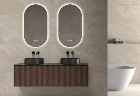 DOTARI BAIE - Set mobilier baie DRESS 1400 SCURO, SURFACE COMPACT - ANTRACIT