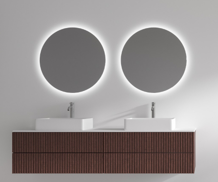 DOTARI BAIE - Set mobilier baie DRESS 1800 SCURO, SURFACE SOLID