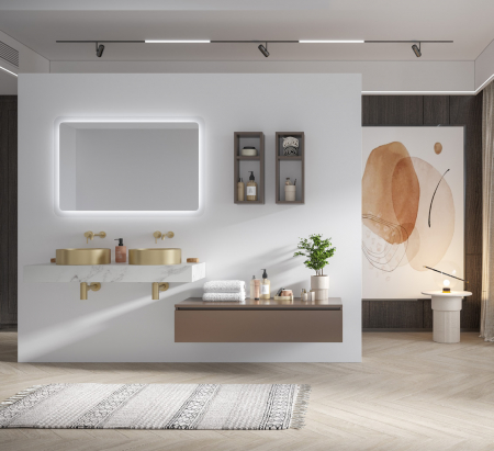 Mobilier baie Karag - Set mobilier baie KEA 120 - MARRONE TERRA