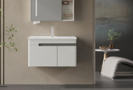 Colectia NESSE - Set mobilier baie NESSE 80 - LIGHT GREY