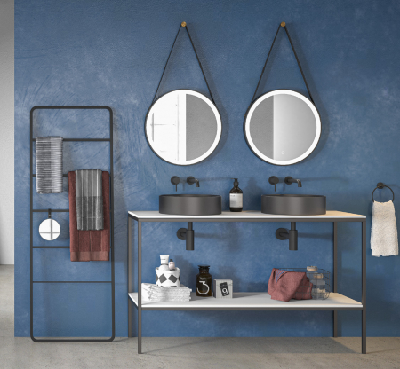 Mobilier baie - Set mobilier baie NEW TERRA 135 GUN METAL