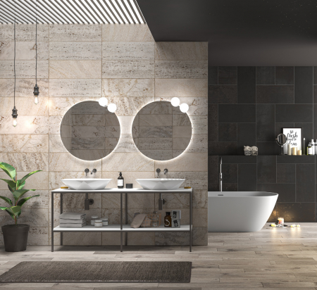 Mobilier baie - Set mobilier baie NEW TERRA 175 GUN METAL