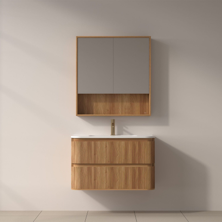 Colectia NORDIC - Set mobilier baie NORDIC 1000 - Acacia