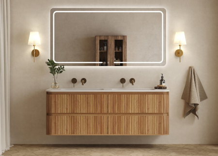 Colectia NORDIC - Set mobilier baie NORDIC 1400 - Acacia