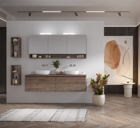 Mobilier baie - Set mobilier baie SPACE 155 PINE BROWN