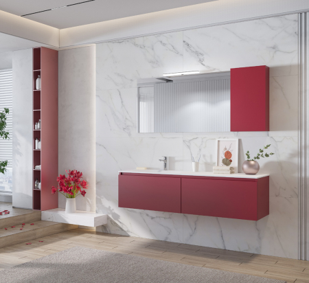 Mobilier baie - Set mobilier baie SPACE 155 ROSSO
