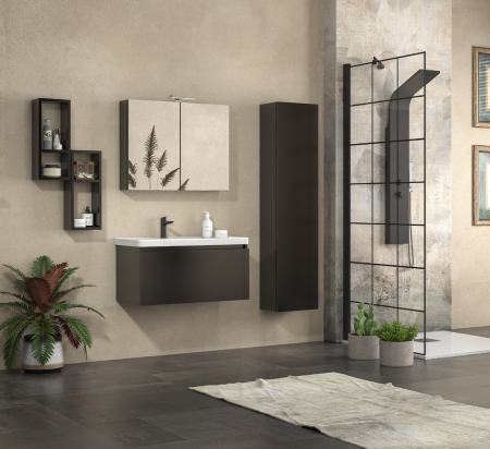 Mobilier baie - Set mobilier baie SPACE 80 NERO INTENSO
