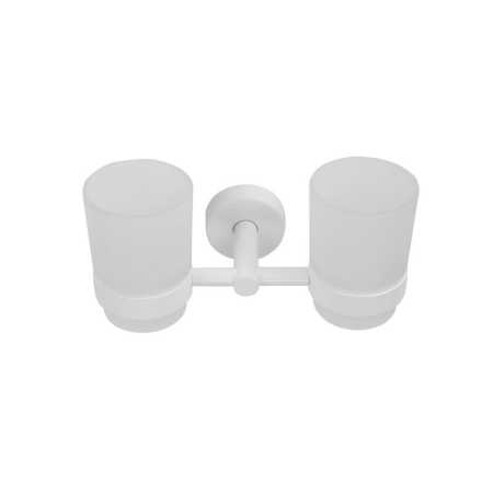 Colectia Uno - SUPORT PAHAR DUBLU 185566  BIANCO OPACO UNO
