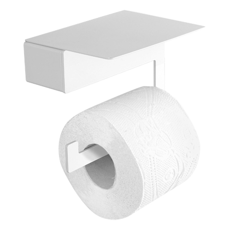 Accesorii Baie - Suport hartie igienica cu inel deschis și bază - BIANCO OPACO 840366