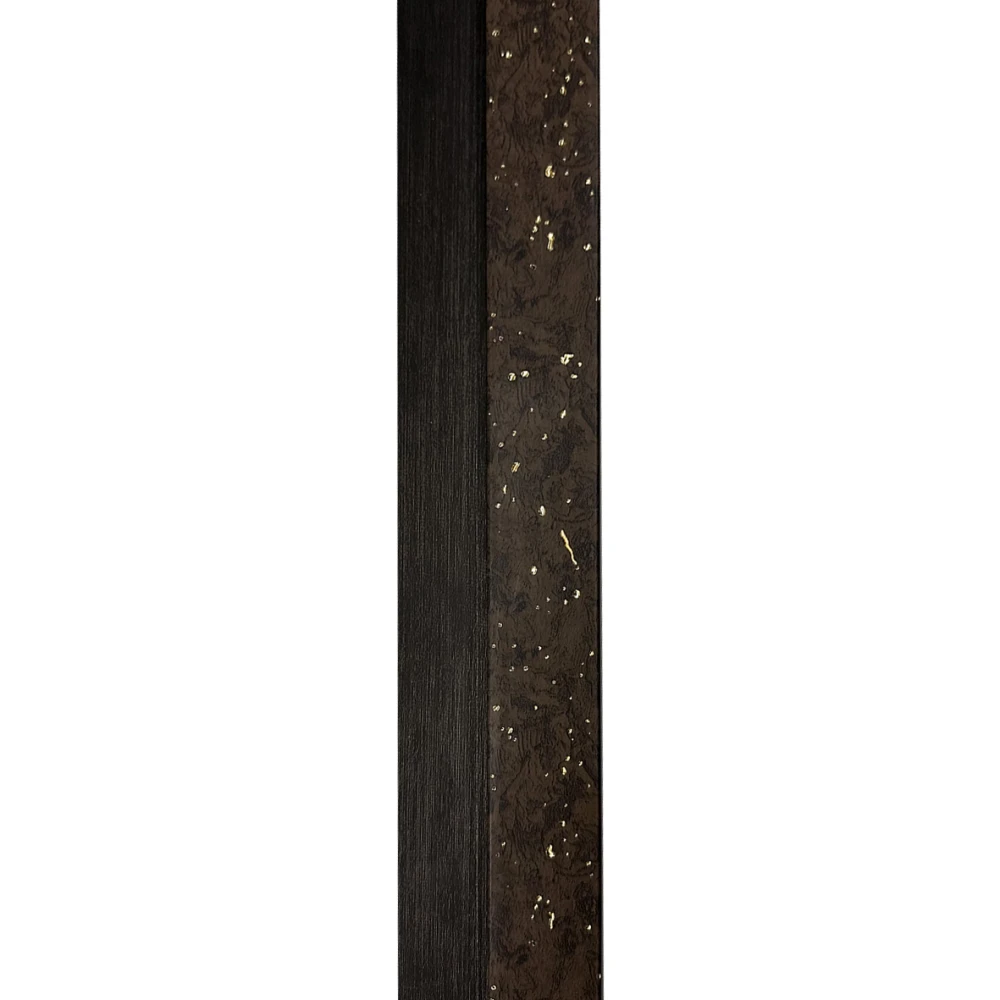 Riflaje decorative PVC - Terminatie Riflaj decorativ, dreapta, lemn inchis, 63,4 mm