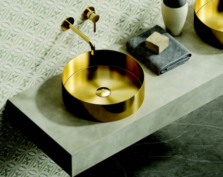 Obiecte Sanitare - VENUS - vas lavoar 380x380x110mm, Gold
