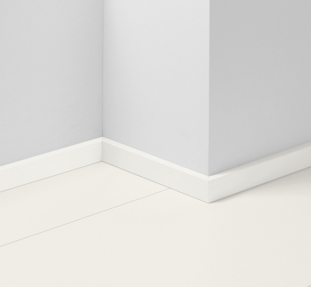 Plinta cu folie decor - PLAIN WHITE SHINY D003