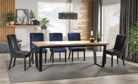 NOUTATI - Masa Wilton Extensibila Stejar – L160/210 x l90 x h78 cm