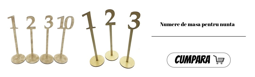 Numere de masa pentru nunta