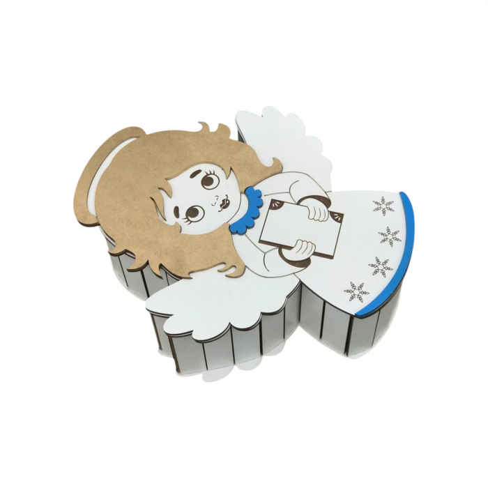 Cutie cadou din lemn, model ingeras, 32x27x9cm [3]