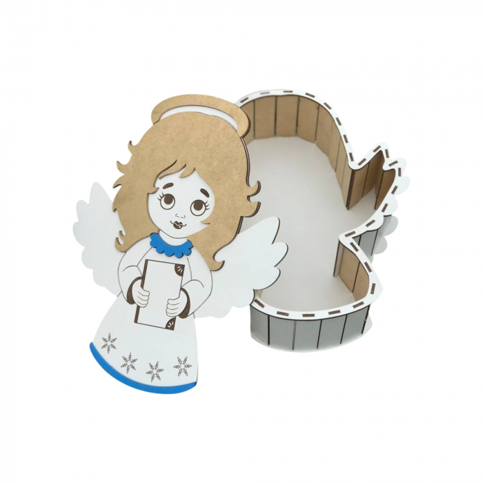 Cutie cadou din lemn, model ingeras, 32x27x9cm [2]