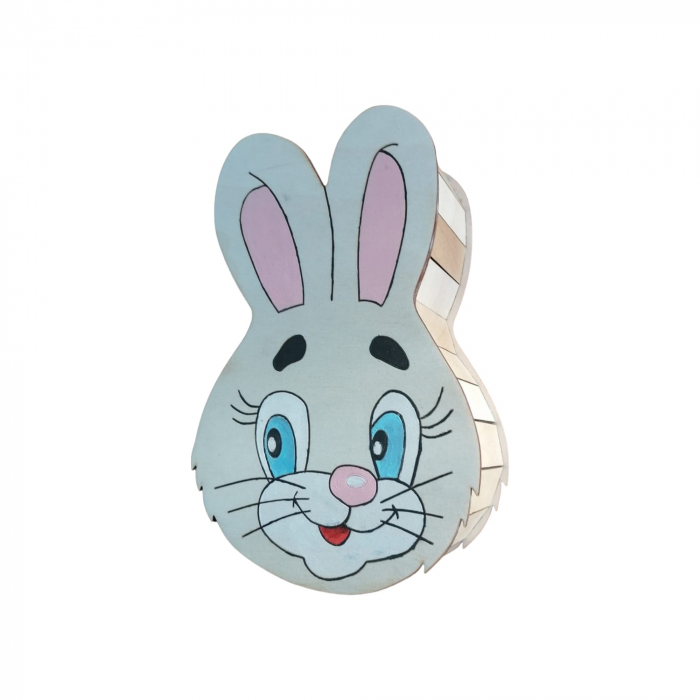 Cutie din lemn pentru cadou de paste - model iepuras [2]