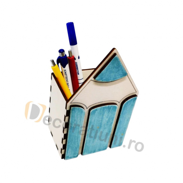 Organizator birou din lemn - model creion [5]