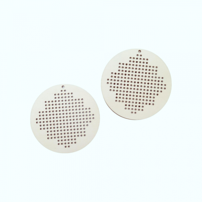 Baza blank cerc, model traditional cu gauri pentru brodat, 10cm [5]