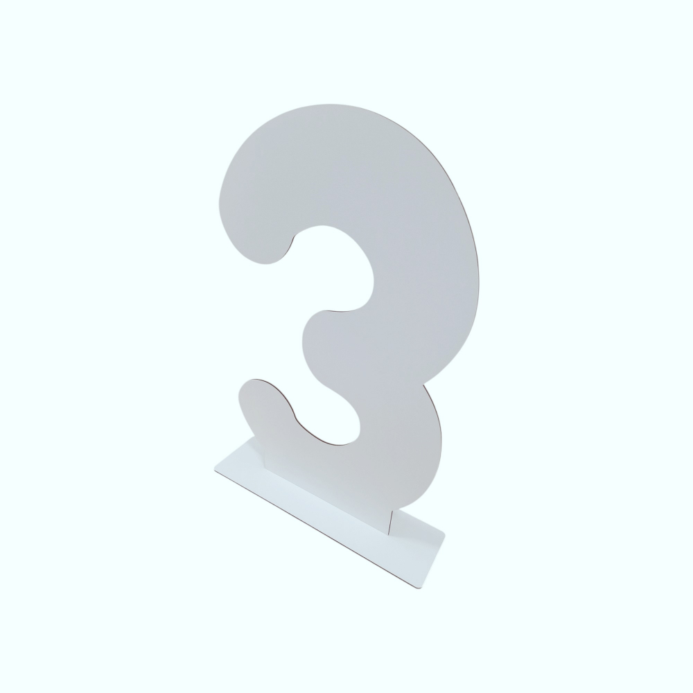 Cifra decorativa din lemn cu suport - 50cm inaltime [4]